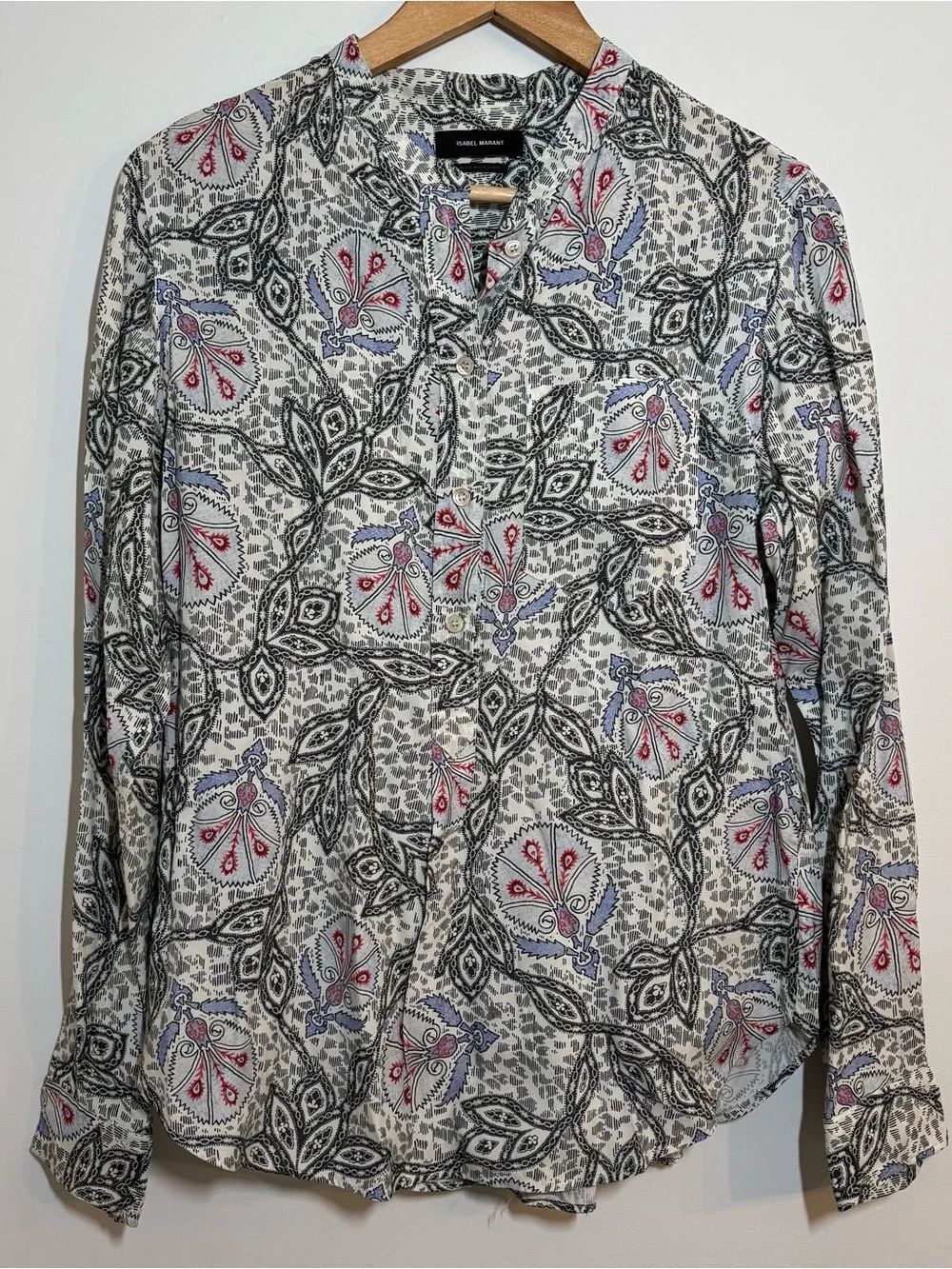 Isabel Marant Blouse Paisley Button Down Top Size 36
